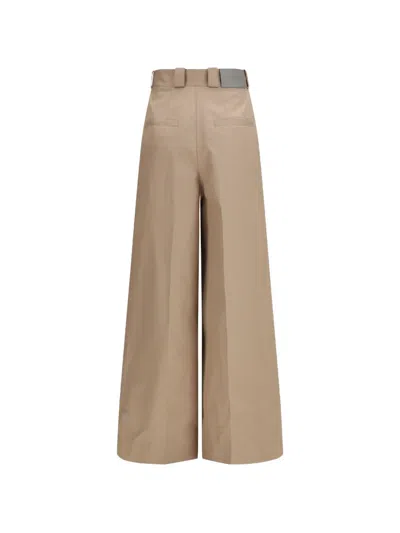Balenciaga High Waist Pants Wide Leg Belt Loops In Multi