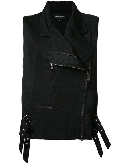 Ann Demeulemeester Forester Sleeveless  Jacket In Black