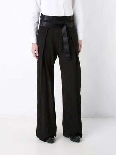 Shop Ann Demeulemeester Novice Trousers In Black