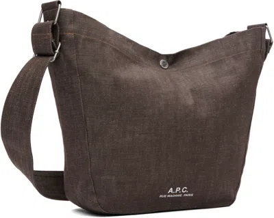 A.p.c. Brown Journal Satchel In Brown