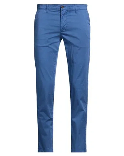 Squad² Man Pants Blue Size 42 Cotton, Elastane In Blue