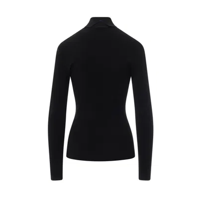 Burberry Wool Blend Turtleneck Pullover In Black