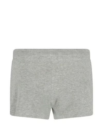 Essentials Logo-patch Shorts In Gray