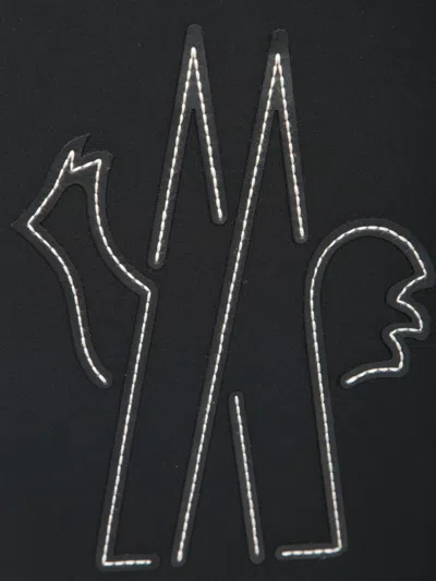 Moncler Logo-embossed Drawstring Backpack In Black