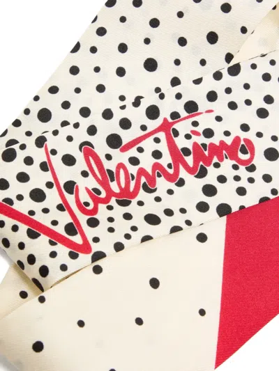 Valentino Off-white Little Star Starry Polka Dot Scarves In White