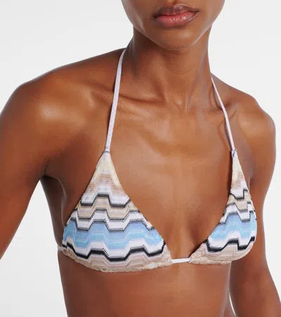 Missoni Triangle Bikini Halter Neck Low Rise Zigzag In Multi