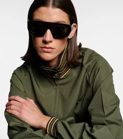 Prada Logo Shield Sunglasses In White