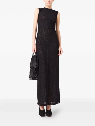 Stella Mccartney 레이스 민소매 맥시 드레스 In Black