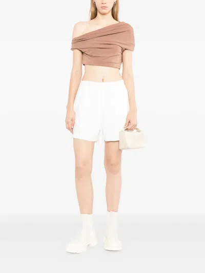 Thom Krom Drawstring Layered Shorts In White