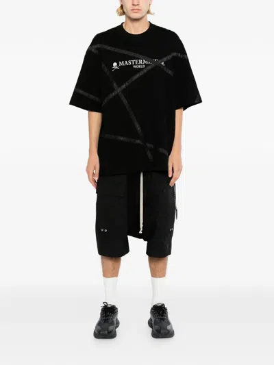 Mastermind Japan Logo-print Panelled T-shirt In Black