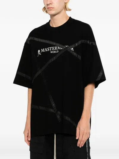 Mastermind Japan Logo-print Panelled T-shirt In Black