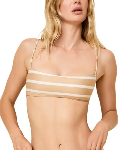 Solid & Striped The Daniela Bikini Top In Brown