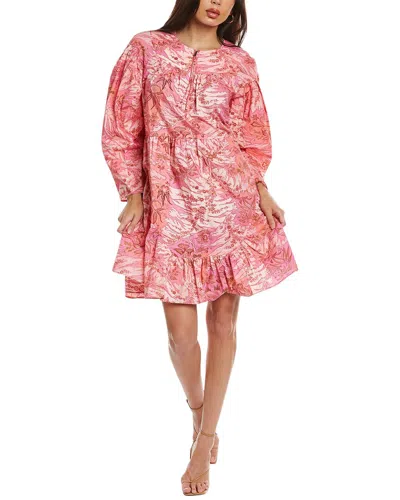 Ulla Johnson Tiered Mini Dress In Red