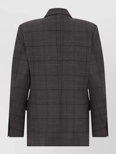 Coperni Double Breasted Blazer Virgin Wool Blend In Gray