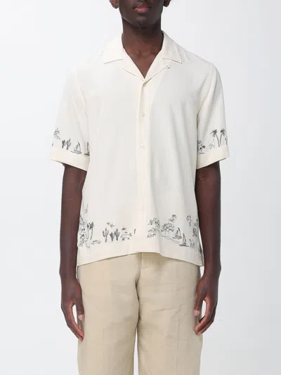 Paul Smith Mens Short Sleeves Regular Fit Shirt With Embroideredy In Neutral