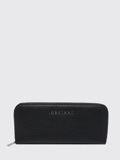 Orciani Zip Compartments Wallet In Purple