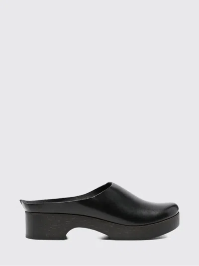 Daniela Gregis Leather Mules In Black