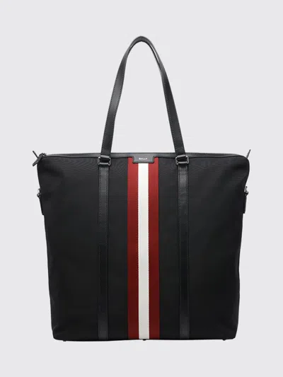 Bally Black Code Tote Bag In Red