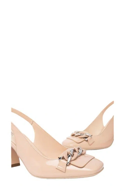 Nerogiardini Chain Slingback Pump In Neutral