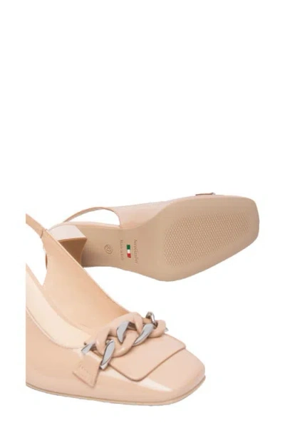 Nerogiardini Chain Slingback Pump In Neutral