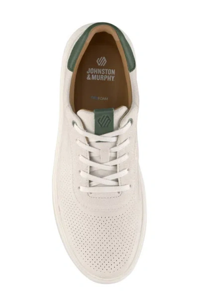 Johnston & Murphy Anders Perforated Sneaker In White