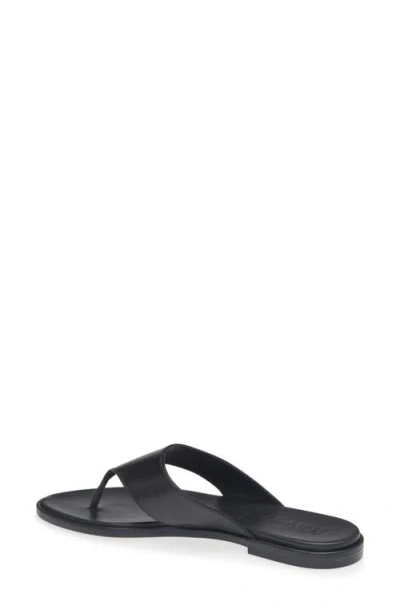 Aeyde Minimalist Wide Strap Toe Post Sandals In Black