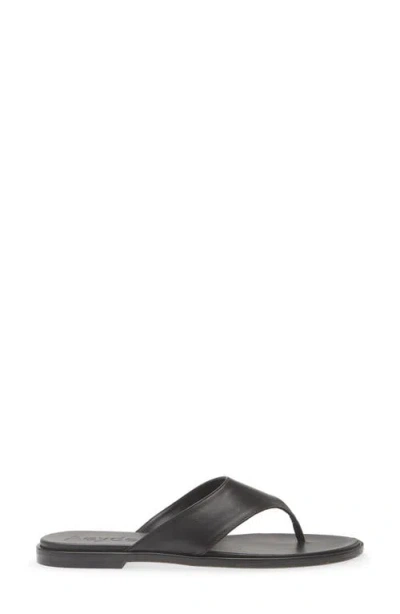 Aeyde Minimalist Wide Strap Toe Post Sandals In Black