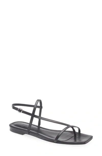 Aeyde Ella Flat Sandals In Black