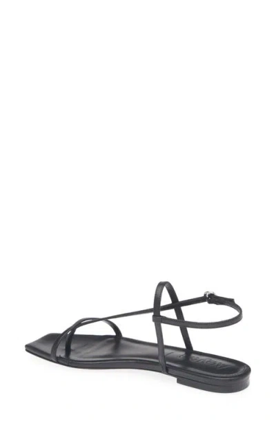 Aeyde Ella Flat Sandals In Black