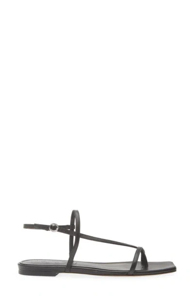Aeyde Ella Flat Sandals In Black