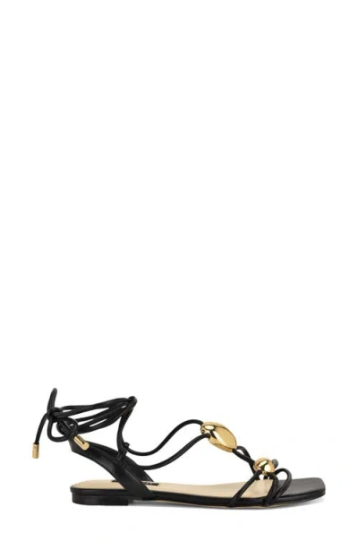 Nine West Niraa Ankle Wrap Sandal In Black
