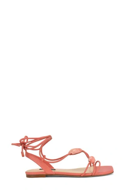 Nine West Niraa Ankle Wrap Sandal In Orange