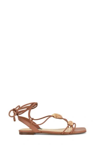 Nine West Niraa Ankle Wrap Sandal In Brown