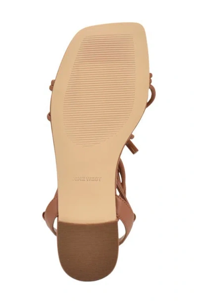 Nine West Niraa Ankle Wrap Sandal In Brown
