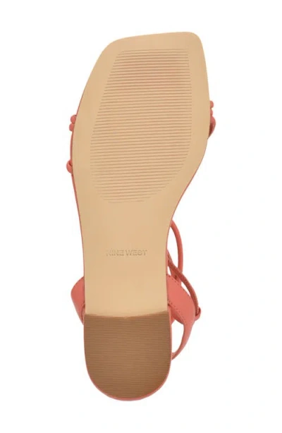 Nine West Niraa Ankle Wrap Sandal In Orange