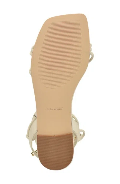 Nine West Niraa Ankle Wrap Sandal In White
