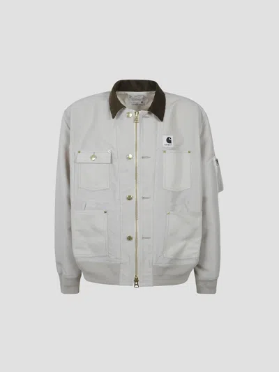 Sacai Coat Men Color White