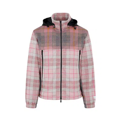 Dior Checked Zip-up Jacket In Pink