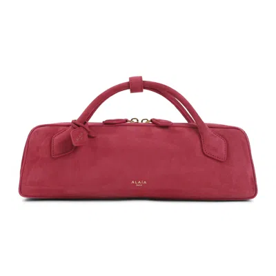 Alaïa Le Teckel Suede Clutch In Multi