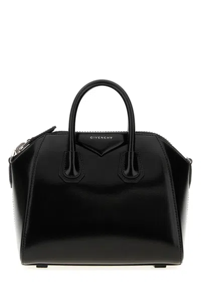 Givenchy Mini Leather Handbag With Adjustable Strap In Black