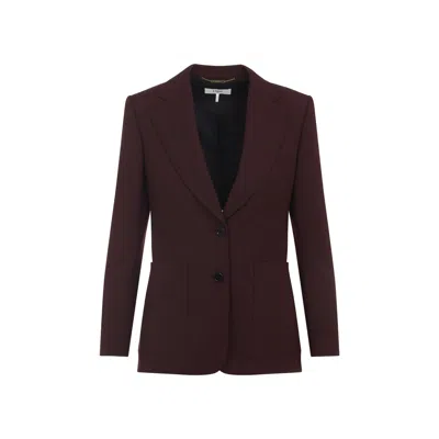 Chloé Suits Sigle Breasted Blazer Jackets Bordeaux In Red