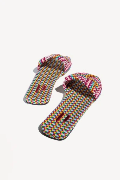 Amambaih Martina Flat Mules In Multi