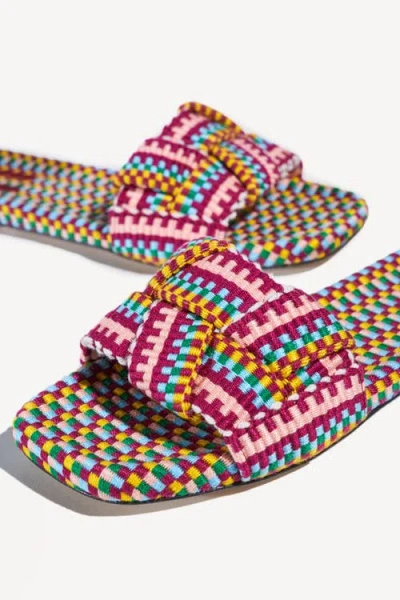 Amambaih Martina Flat Mules In Multi