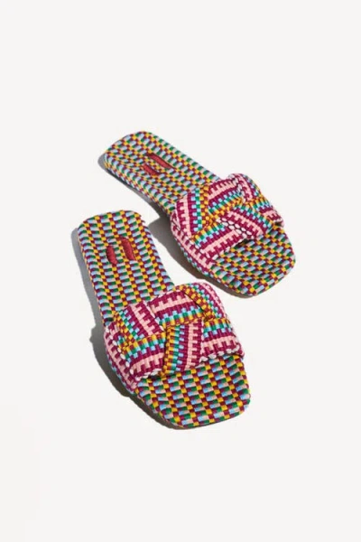 Amambaih Martina Flat Mules In Multi