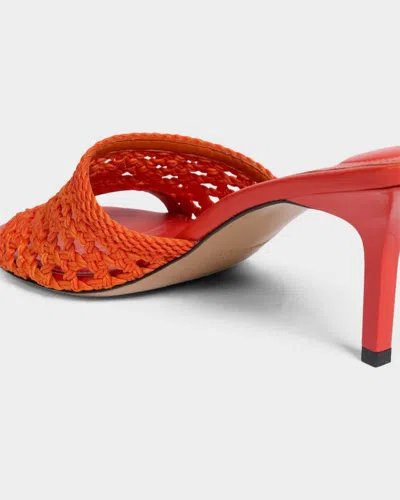 Jacquemus Les Mules Cubisto Sandals Open Toe Stiletto In Orange