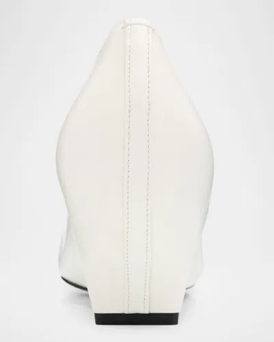 Maison Margiela Womens White H55 Pointed-toe Leather Courts Eur 40 / 7 Uk In Animal Print