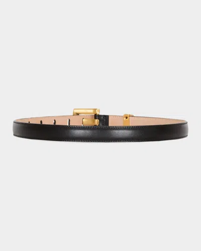 Balmain Anthem Leather Belt In Black