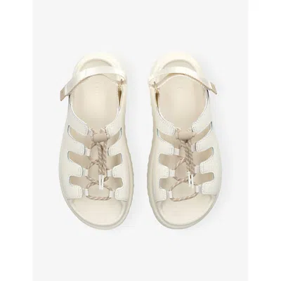 Ugg Goldenglow Toggle Platform Sandals In White