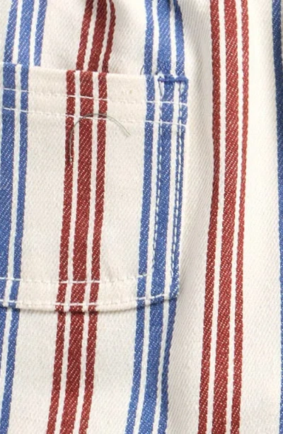 Mini Boden Stripe Stretch Cotton Shorts In Multi