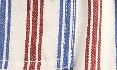 Mini Boden Stripe Stretch Cotton Shorts In Multi